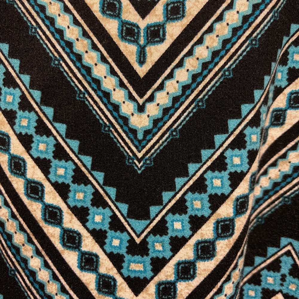Rue+ - Midi dress w/crochet detail - 3X - white, aqua, black - like new - Picture 2 of 4
